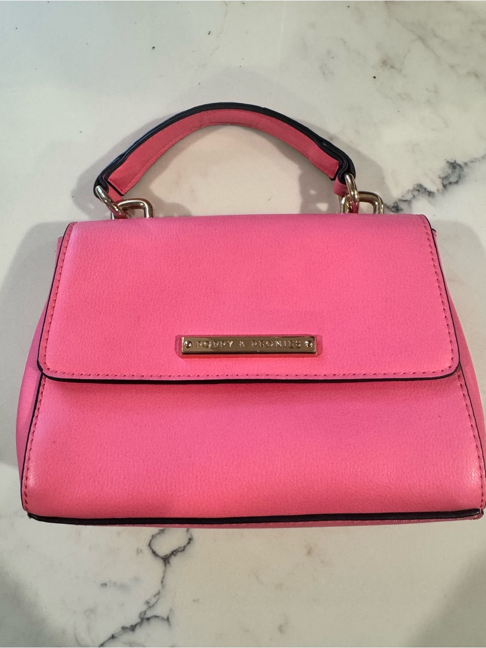 Poppy & Peonies Bright Pink Top-Handle Mini Satchel